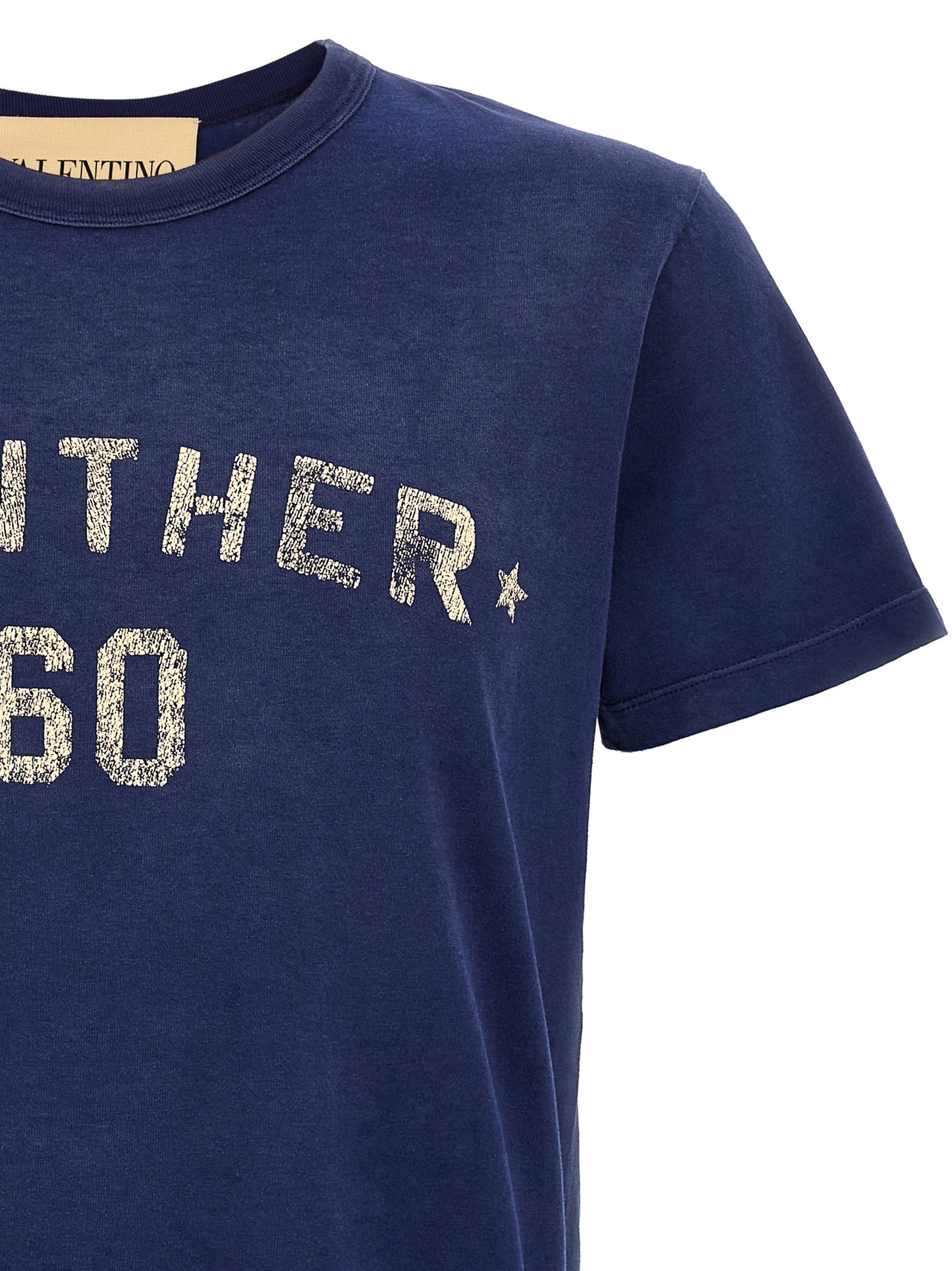 Activewear T-Shirt by Valentino Garavani for men in cotton blue & print features an contemporary design with , a length, and a contemporary crew neckline.