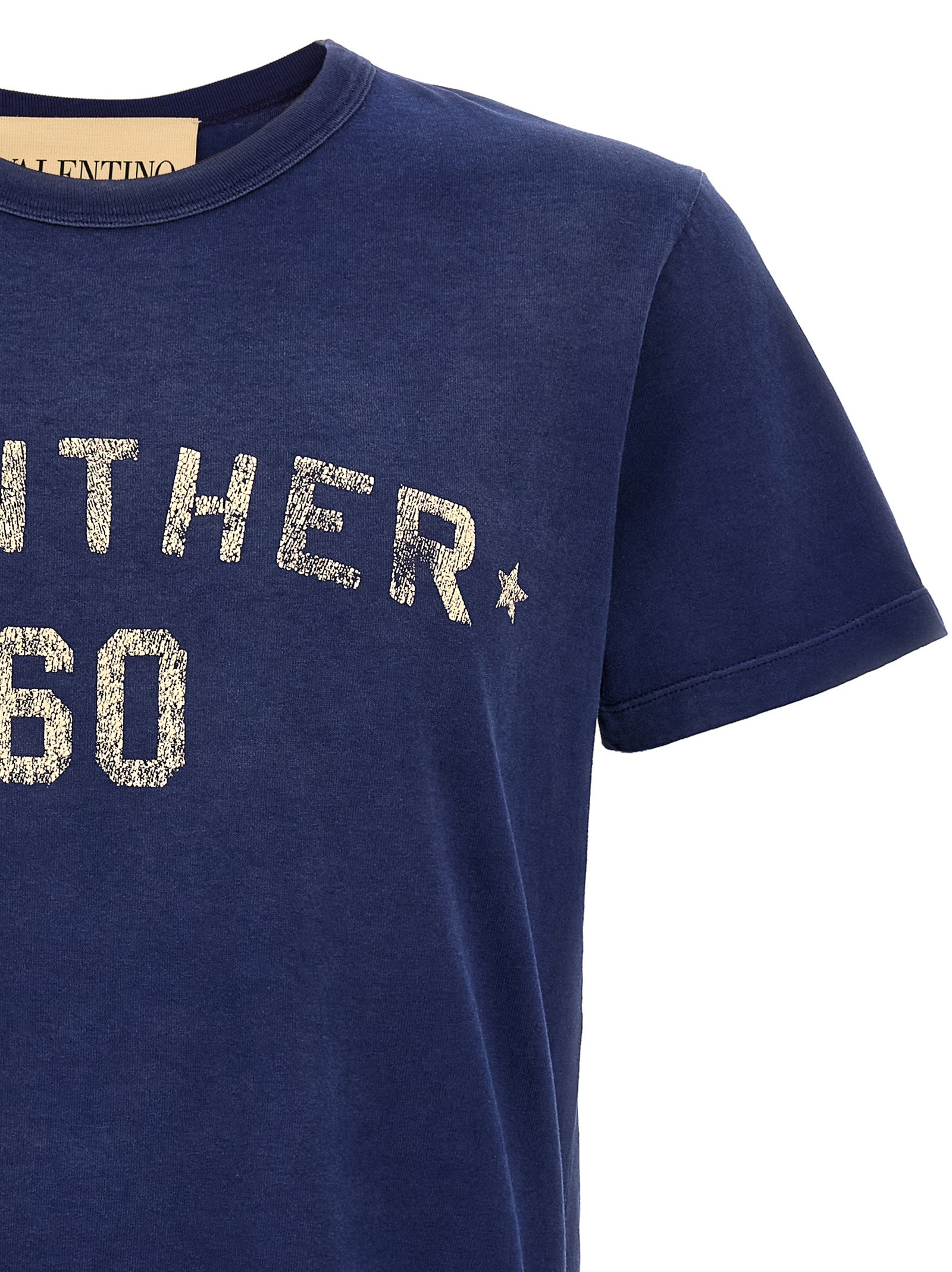 Activewear T-Shirt by Valentino Garavani for men in cotton blue & print features an contemporary design with , a length, and a contemporary crew neckline.