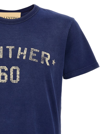 Activewear T-Shirt by Valentino Garavani for men in cotton blue & print features an contemporary design with , a length, and a contemporary crew neckline.