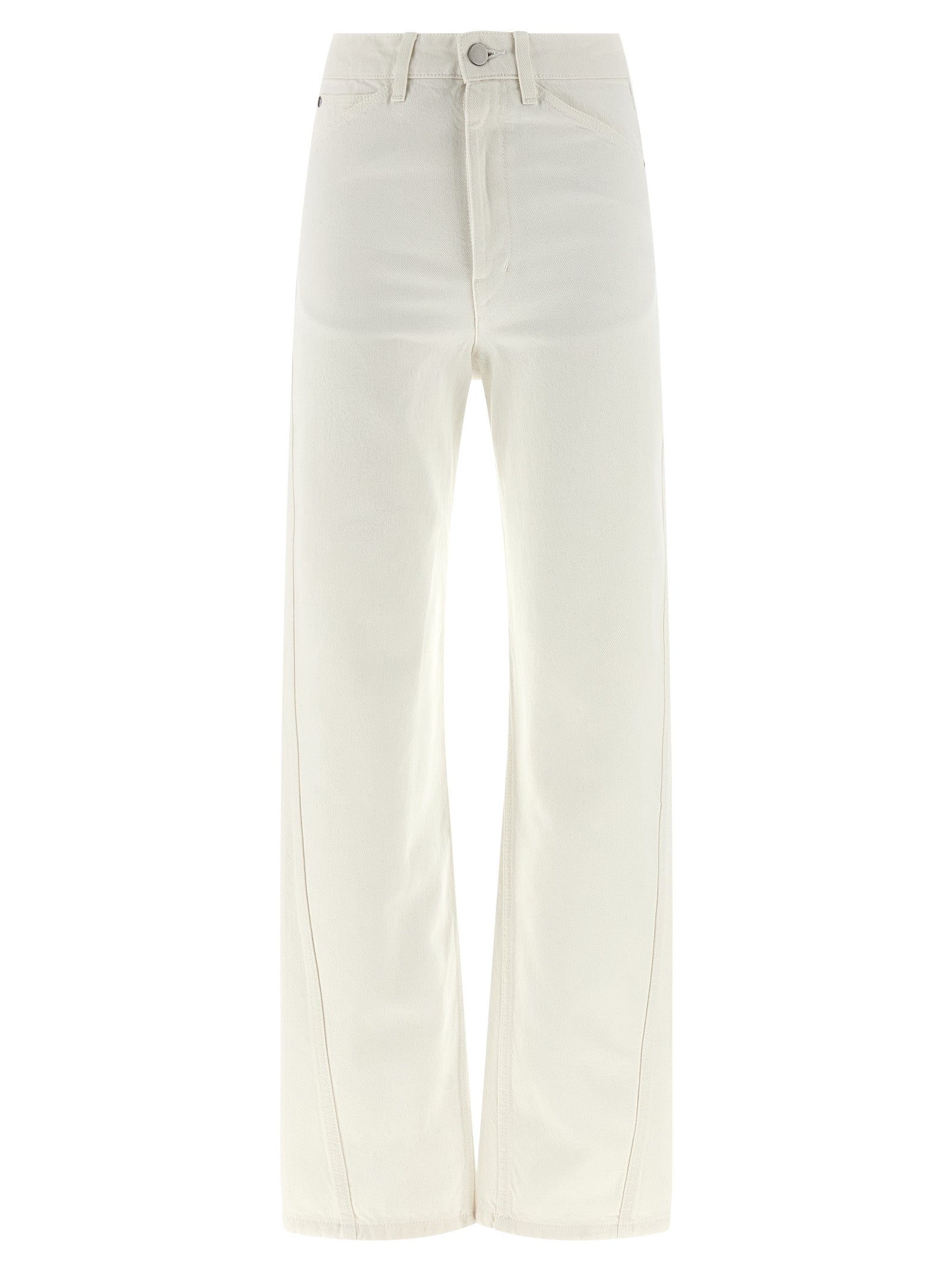 Jeans by Lemaire for women in denim cotton white features an sophisticated high rise and straight-leg with a precise long, creating a sophisticated and sophisticated silhouette.