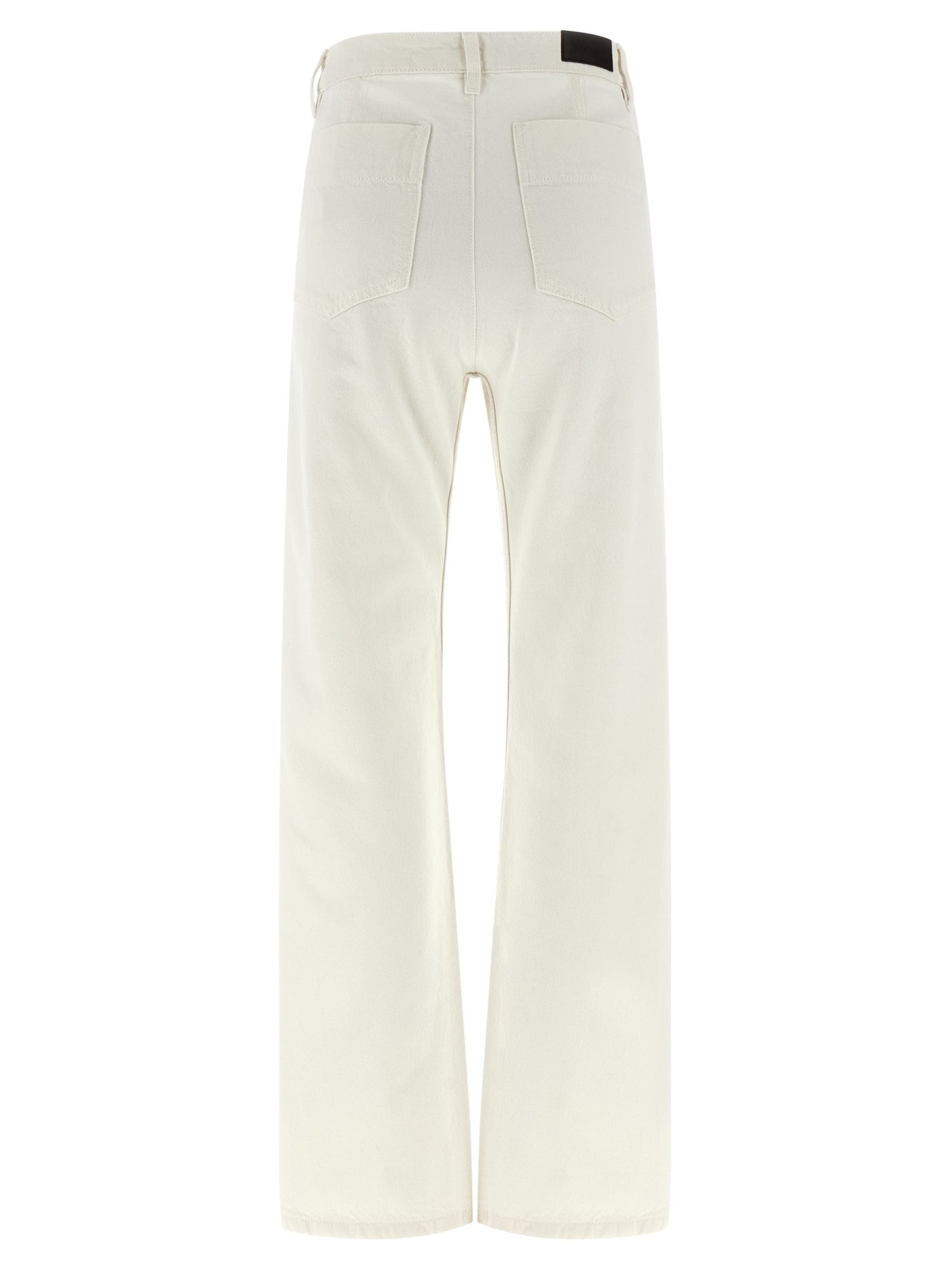 Jeans by Lemaire for women in denim cotton white features an sophisticated high rise and straight-leg with a precise long, creating a sophisticated and sophisticated silhouette.