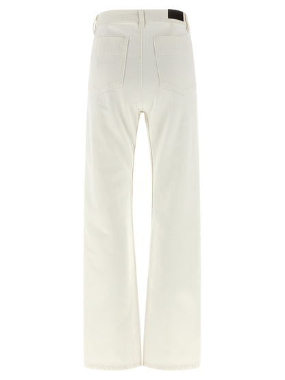 Jeans by Lemaire for women in denim cotton white features an sophisticated high rise and straight-leg with a precise long, creating a sophisticated and sophisticated silhouette.