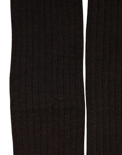 Dolce & Gabbana Black Wool Tights Stocking Pantyhose One Size Socks