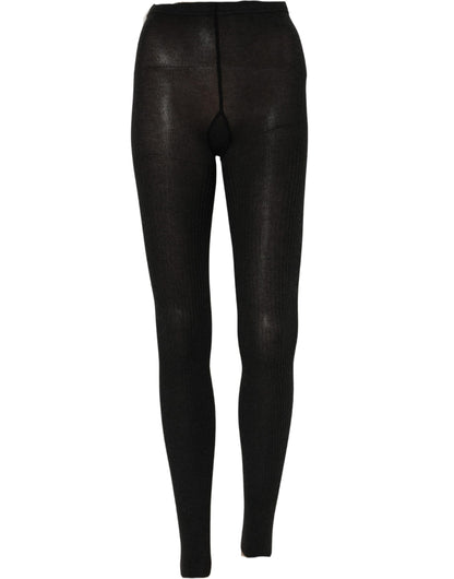 Dolce & Gabbana Gray Cotton Tights Stocking Pantyhose Socks