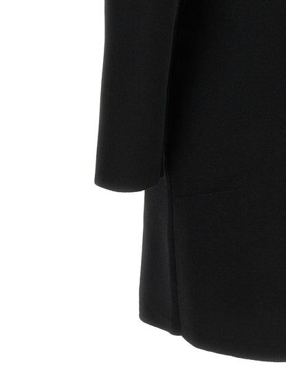 Dress by Elisabetta Franchi for women in polyamide & viscose black & gold showcases a striking silhouette, elegantly detailed with a , refined , and a striking short mini for a striking finish.