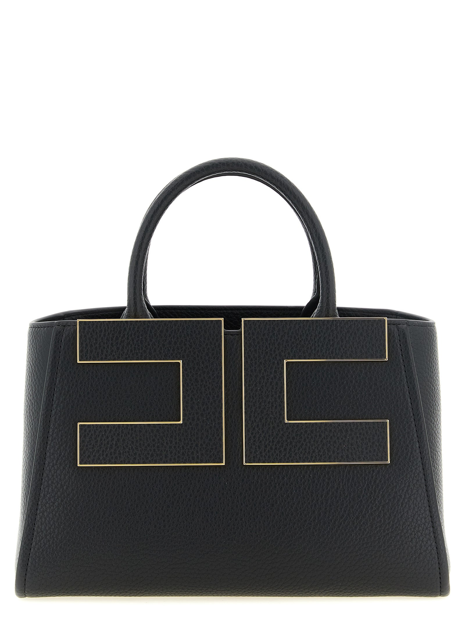 Tote Clutch Bag by Elisabetta Franchi for women in polyester polyurethane leather black & gold features an metropolitan chic Polyester Polyurethane Leather Tote Clutch Bag design with a secure zipper & buckle, metropolitan chic , and versatile shoulder-strap, adjustable-strap & handle for a metropolitan chic look.