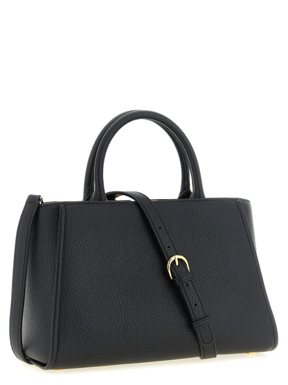 Tote Clutch Bag by Elisabetta Franchi for women in polyester polyurethane leather black & gold showcases a urban-chic Polyester Polyurethane Leather Tote Clutch Bag design, featuring a secure zipper & buckle, ample , and versatile shoulder-strap, adjustable-strap & handle for a urban-chic finish.