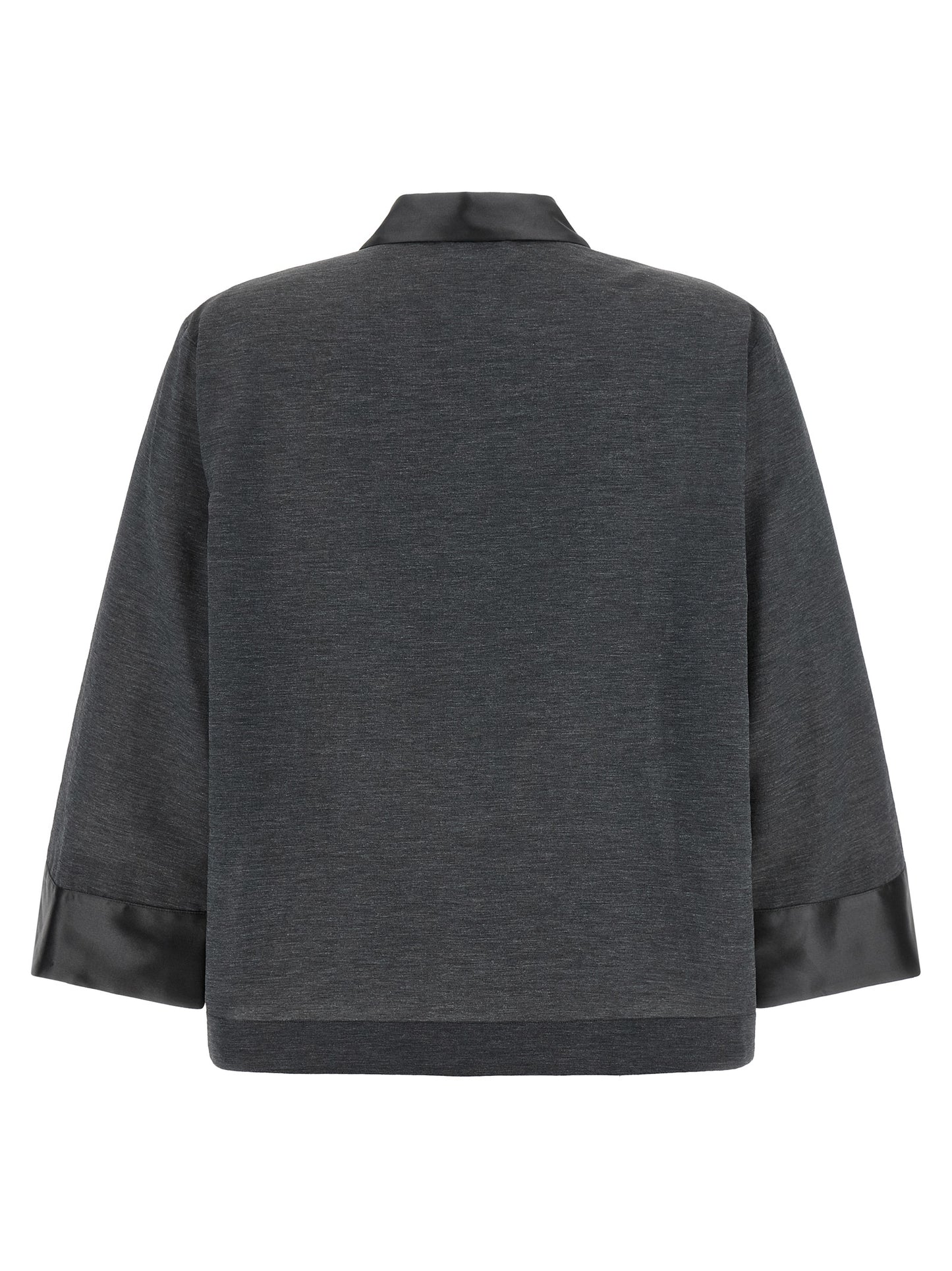 Blouse by Peserico for women in lyocell polyamide satin black, dark-gray & gray showcases a sublime silhouette, artfully detailed with a sublime and for a sophisticated, sublime finish.