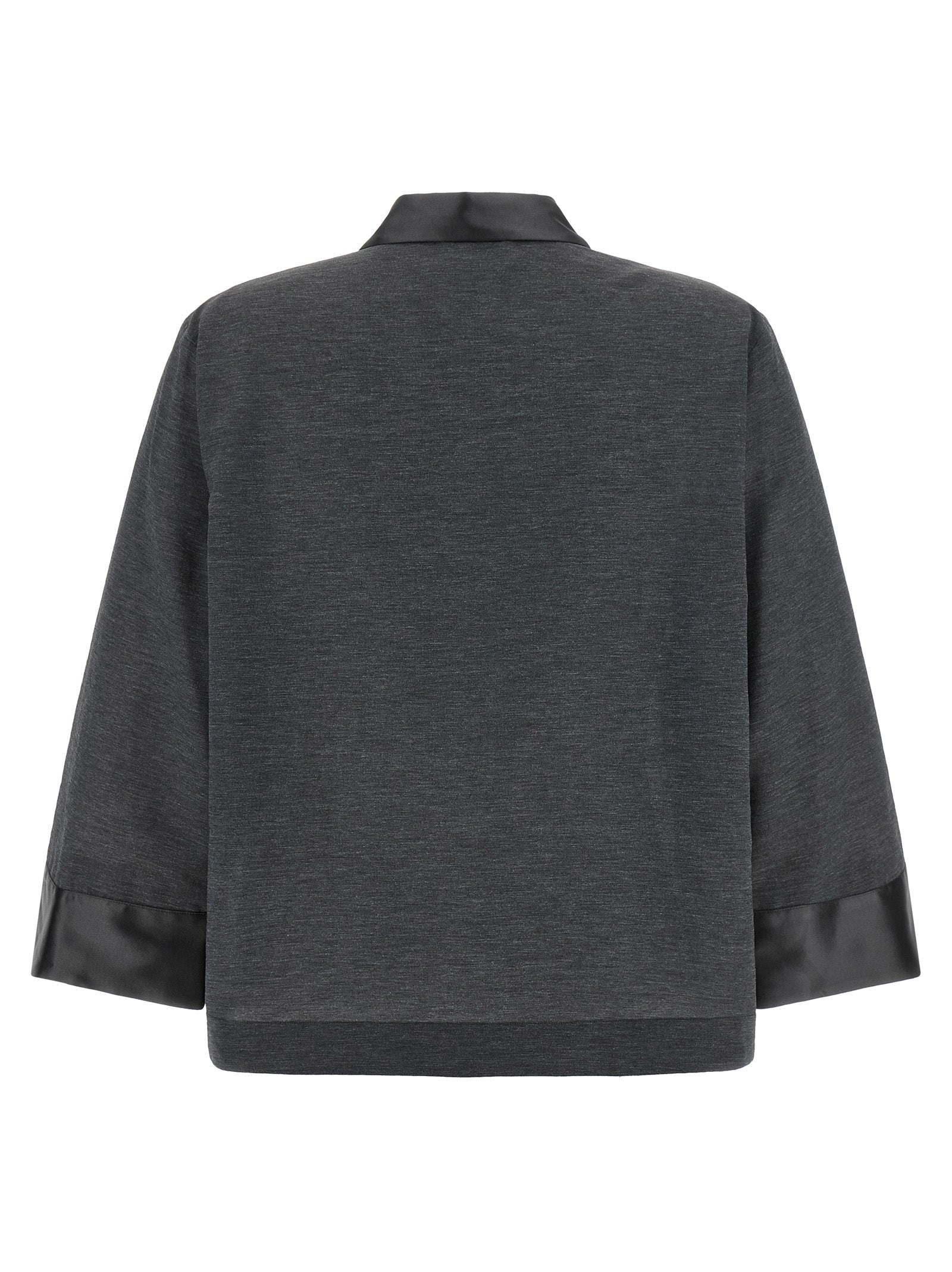 Blouse by Peserico for women in lyocell polyamide satin black, dark-gray & gray showcases a sublime silhouette, artfully detailed with a sublime and for a sophisticated, sublime finish.
