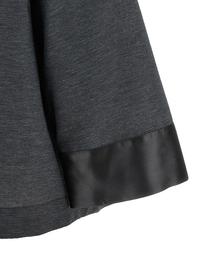 Blouse by Peserico for women in lyocell polyamide satin black, dark-gray & gray features an architectural silhouette with a refined and elegant for a architectural look.