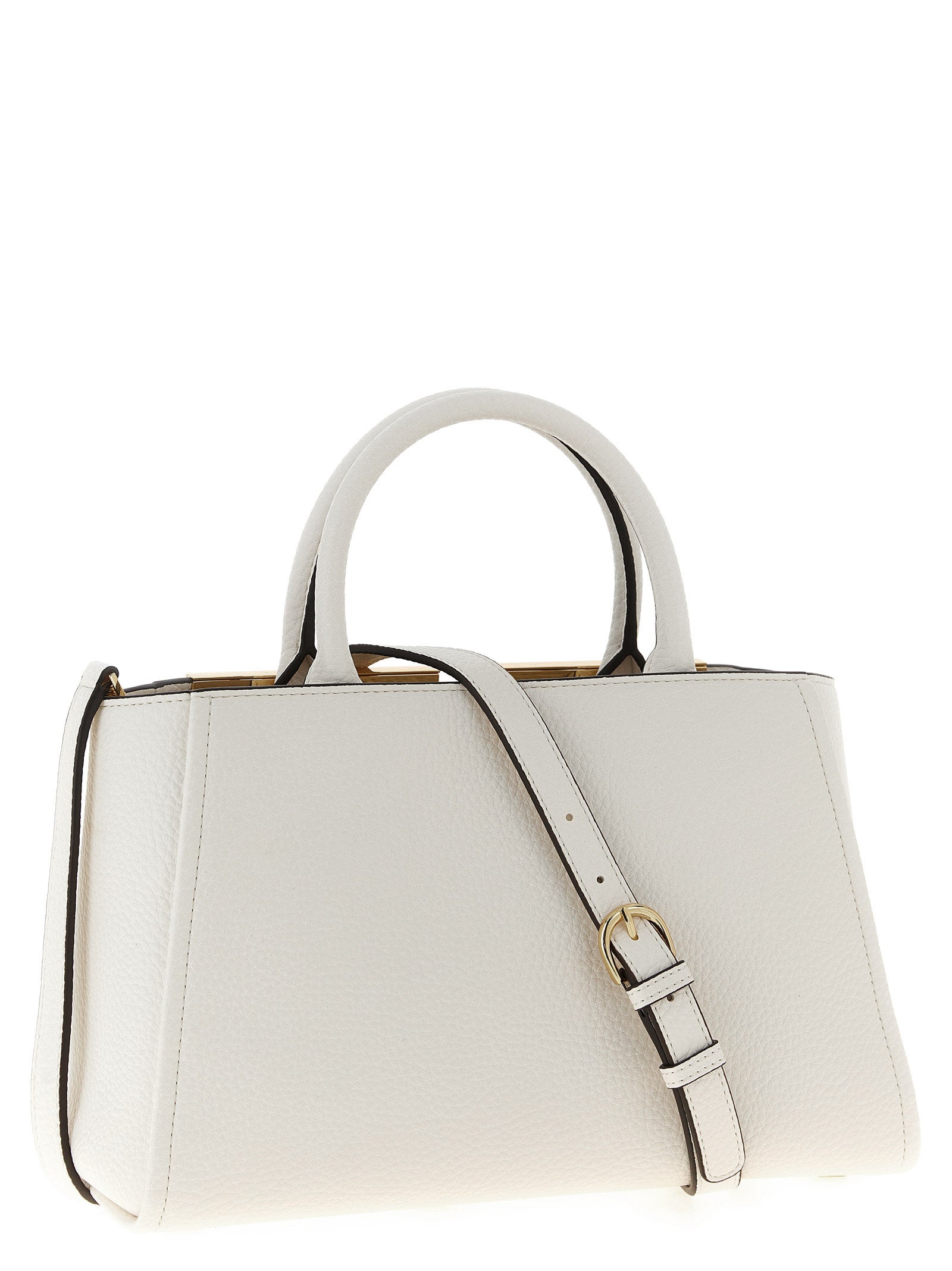 Tote Bag by Elisabetta Franchi for women in polyester polyurethane leather white features a distinguished Polyester Polyurethane Leather Tote Bag design, complete with a secure , ample , and versatile shoulder-strap & adjustable-strap for a distinguished look.