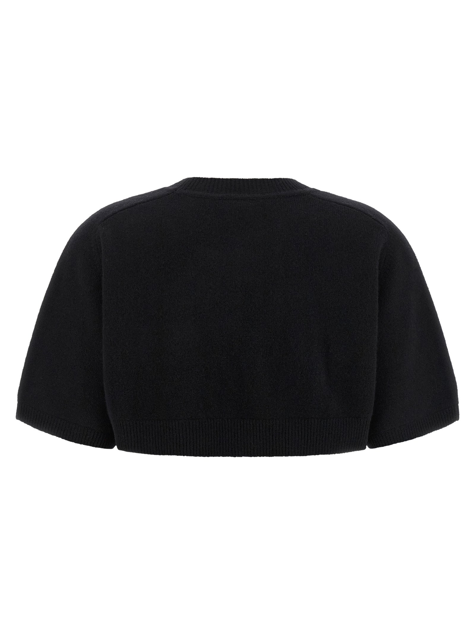 Sweatshirt by Elisabetta Franchi for women in polyamide canvas & cashmere black showcases a slouchy chic silhouette, artfully detailed with a slouchy chic crew neckline and for a slouchy chic finish.
