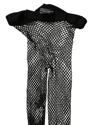 Dolce & Gabbana Black Fishnet Nylon Tights Stocking Pantyhose Socks
