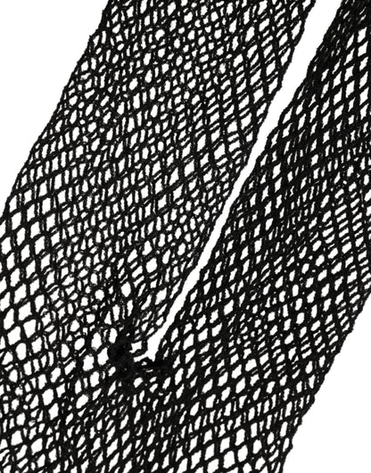 Dolce & Gabbana Black Fishnet Nylon Tights Stocking Pantyhose Socks