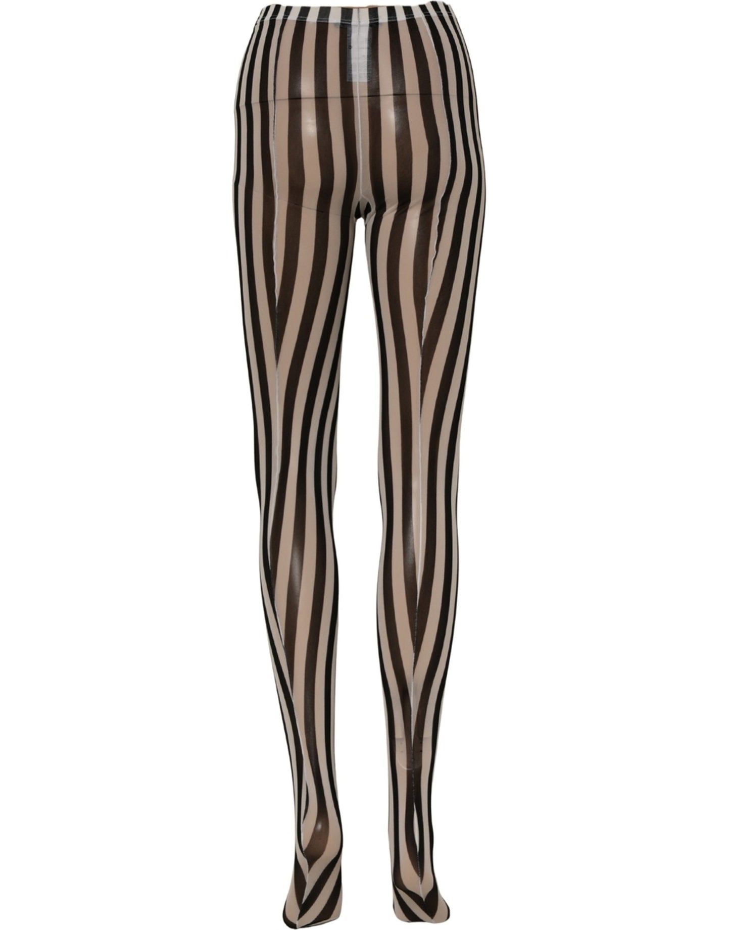 Dolce & Gabbana Black White Stripes Tights Stocking Pantyhose Socks