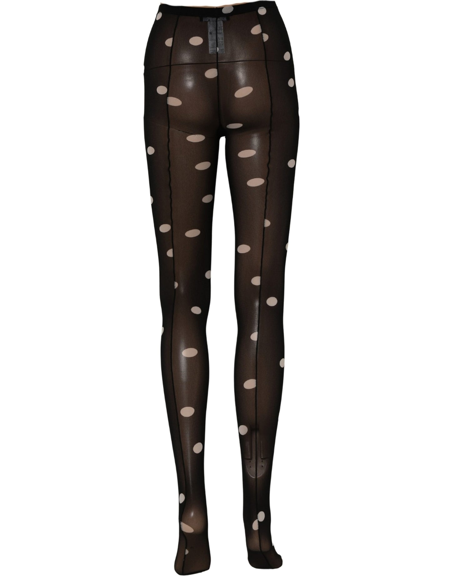 Dolce & Gabbana Black Polka Dot Tights Stockings Pantyhose Socks