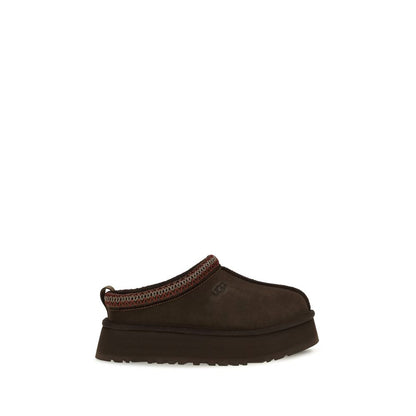Mules Flat Shoes by UGG for women in eva polyester suede leather brown, natural & signature features an statuesque silhouette from the Women's EVA Polyester Suede Leather Mules Flat Shoes collection, showcasing a and a statuesque for a statuesque look.