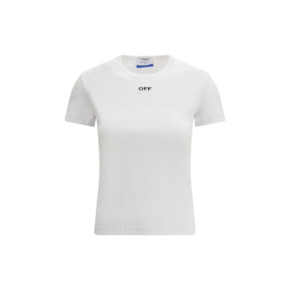 T-Shirt by Off-White for women in stretch cotton white showcases a chic silhouette, artfully detailed with a chic and for a chic finish.