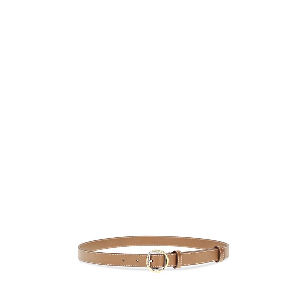Belt by Jacquemus for women in bos taurus calf leather beige, gold, silver & signature features a versatile silhouette, artfully showcasing the versatile design of the Bos Taurus Calf Leather Belt for a sophisticated, premium finish.