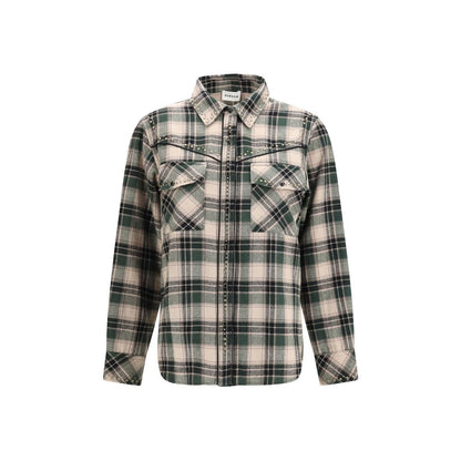 Shirt by P.A.R.O.S.H. for women in cotton bicolour, patterned & checked showcases a sublime silhouette, artfully detailed with a sublime and for a sophisticated, sublime finish.