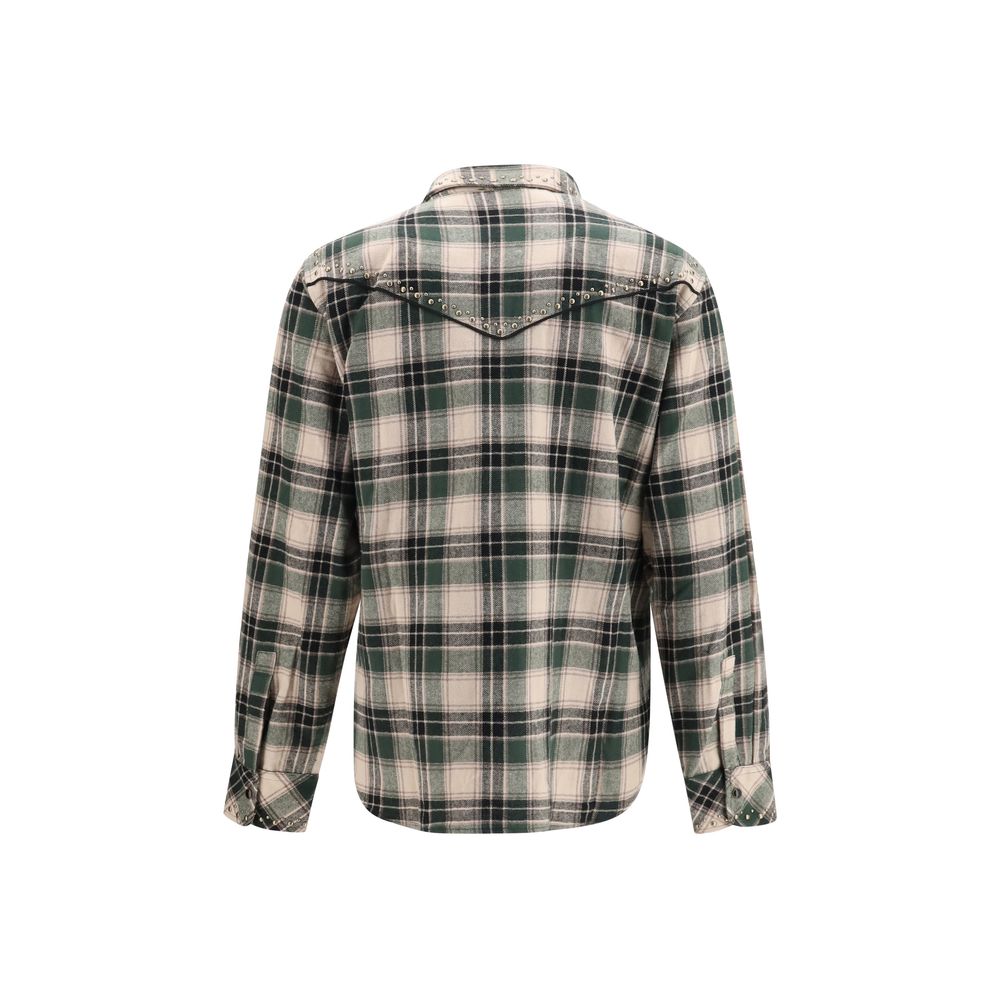 Shirt by P.A.R.O.S.H. for women in cotton bicolour, patterned & checked features an architectural silhouette with a refined and elegant for a architectural look.