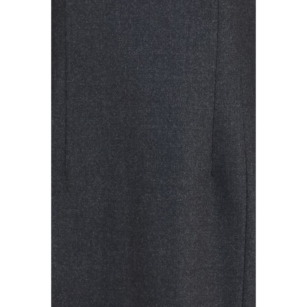 Dress by P.A.R.O.S.H. for women in wool gray features an magnificent silhouette, artfully detailed with a magnificent round neckline and that flows into an magnificent short.