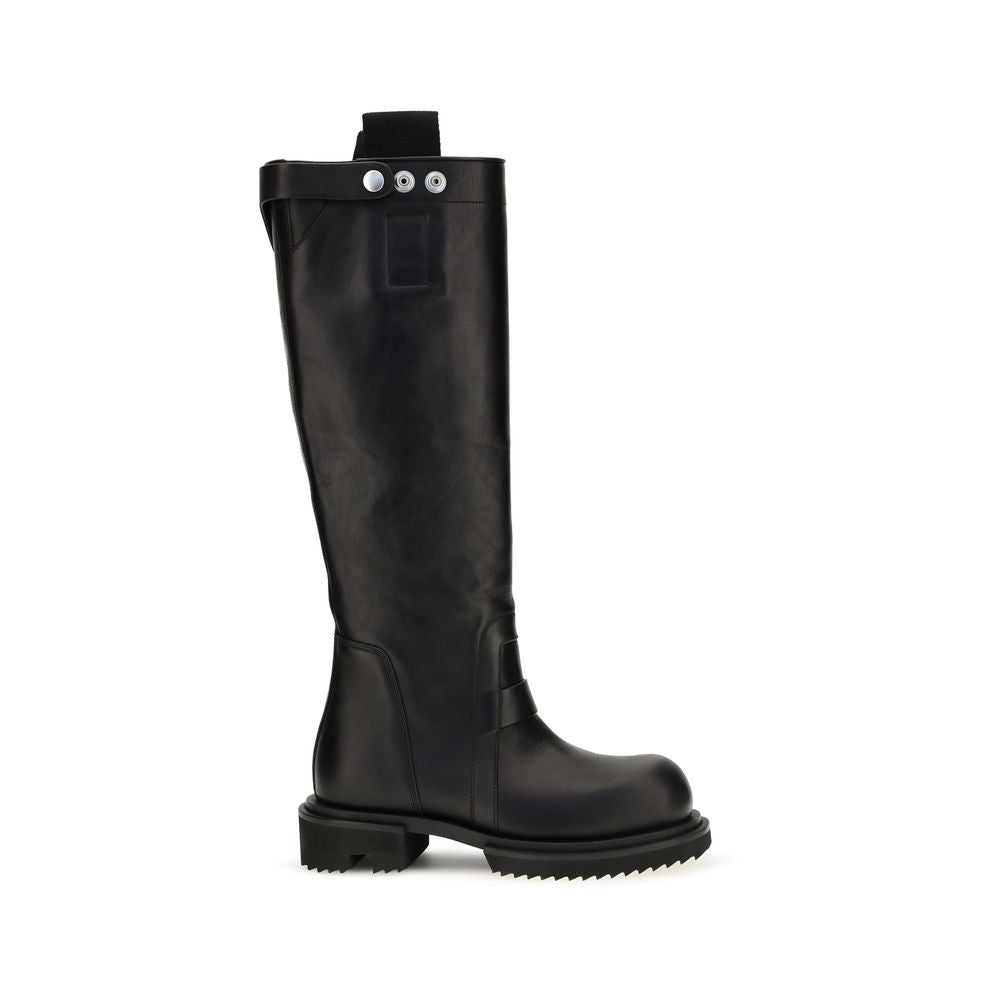Ankle High Knee-High Rain Strap Boots by Rick Owens for women in bos taurus calf leather black features an effortless chic silhouette from the Women's Bos Taurus Calf Leather Ankle High Knee-High Rain Strap Boots collection, showcasing a effortless chic and refined for an effortless chic look.