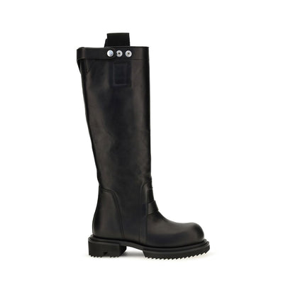 Ankle High Knee-High Rain Strap Boots by Rick Owens for women in bos taurus calf leather black features an effortless chic silhouette from the Women's Bos Taurus Calf Leather Ankle High Knee-High Rain Strap Boots collection, showcasing a effortless chic and refined for an effortless chic look.