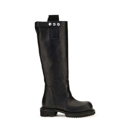 Ankle High Knee-High Rain Strap Boots by Rick Owens for women in bos taurus calf leather black features an effortless chic silhouette from the Women's Bos Taurus Calf Leather Ankle High Knee-High Rain Strap Boots collection, showcasing a effortless chic and refined for an effortless chic look.