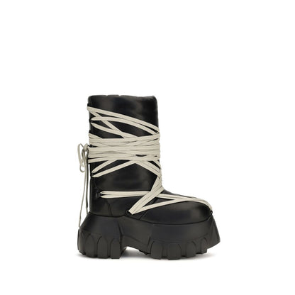 Platform Lace-Up High Knee-High Boots by Rick Owens for women in bos taurus calf leather black features an enchanting design from the Women's Bos Taurus Calf Leather Platform Lace-Up High Knee-High Boots collection, highlighting a enchanting platform and for a refined look.