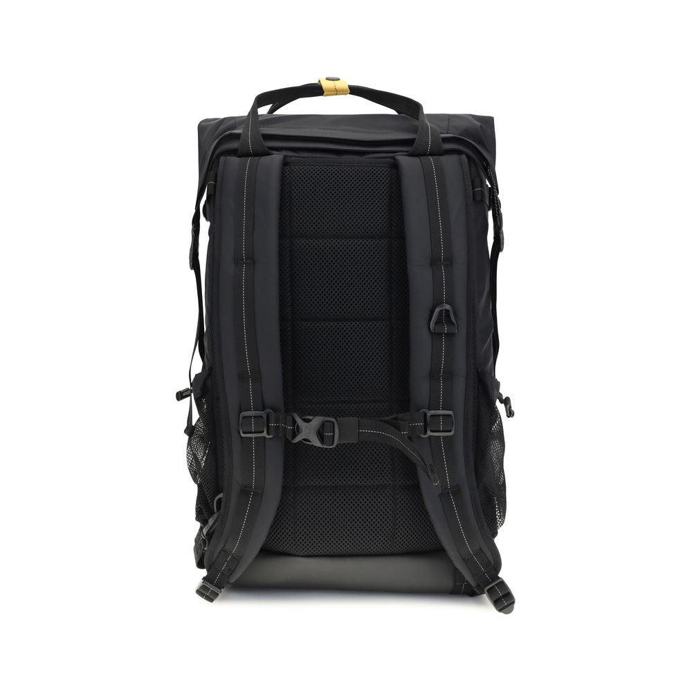 Backpack by Parajumpers for men in nylon polyester & canvas black, yellow & signature features a utilitarian chic Icon Nylon Polyester & Canvas Backpack design with a secure zipper, ample external-pockets & laptop-compartment, and versatile backpack-strap, adjustable-strap & handle for a utilitarian chic finish.