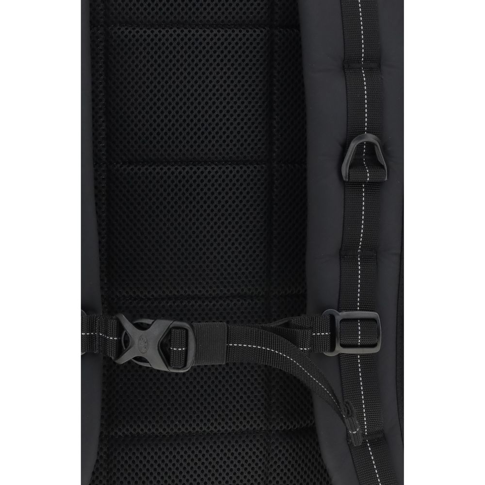 Backpack by Parajumpers for men in nylon polyester & canvas black, yellow & signature presents a versatile Icon Nylon Polyester & Canvas Backpack design, showcasing a secure zipper with ample external-pockets & laptop-compartment and versatile backpack-strap, adjustable-strap & handle for a versatile finish.
