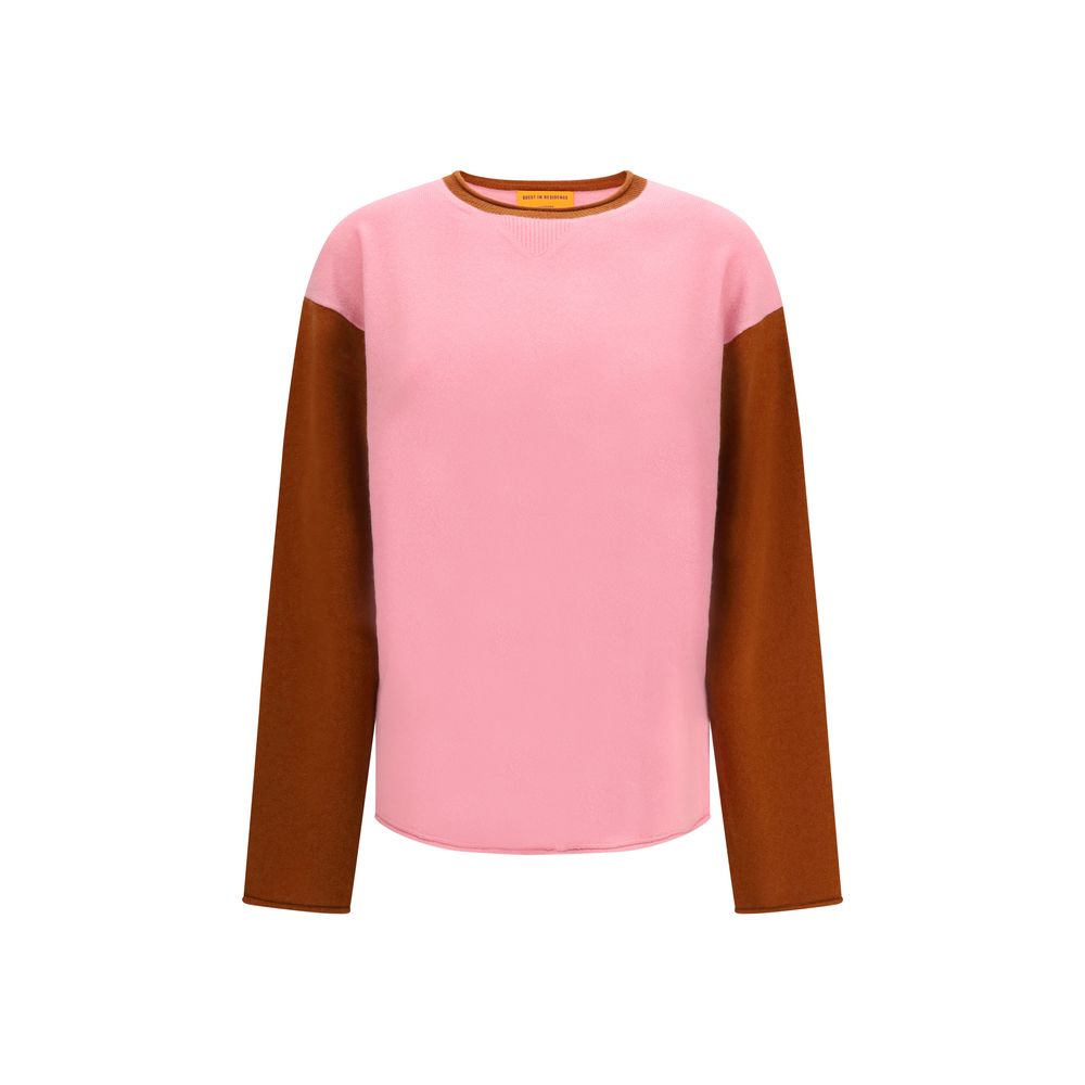 Sweatshirt by Guest in Residence for women in cashmere & capra leather multicolor & signature presents a smart casual silhouette, featuring a smart casual crew neckline and for a sophisticated look.