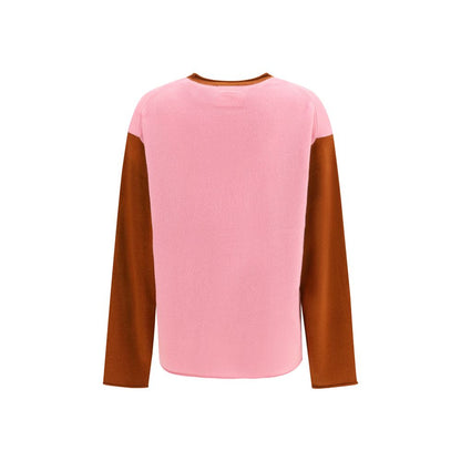 Sweatshirt by Guest in Residence for women in cashmere & capra leather multicolor & signature features an provocated silhouette, detailed with a provocated and a refined crew neckline for a sophisticated aesthetic.