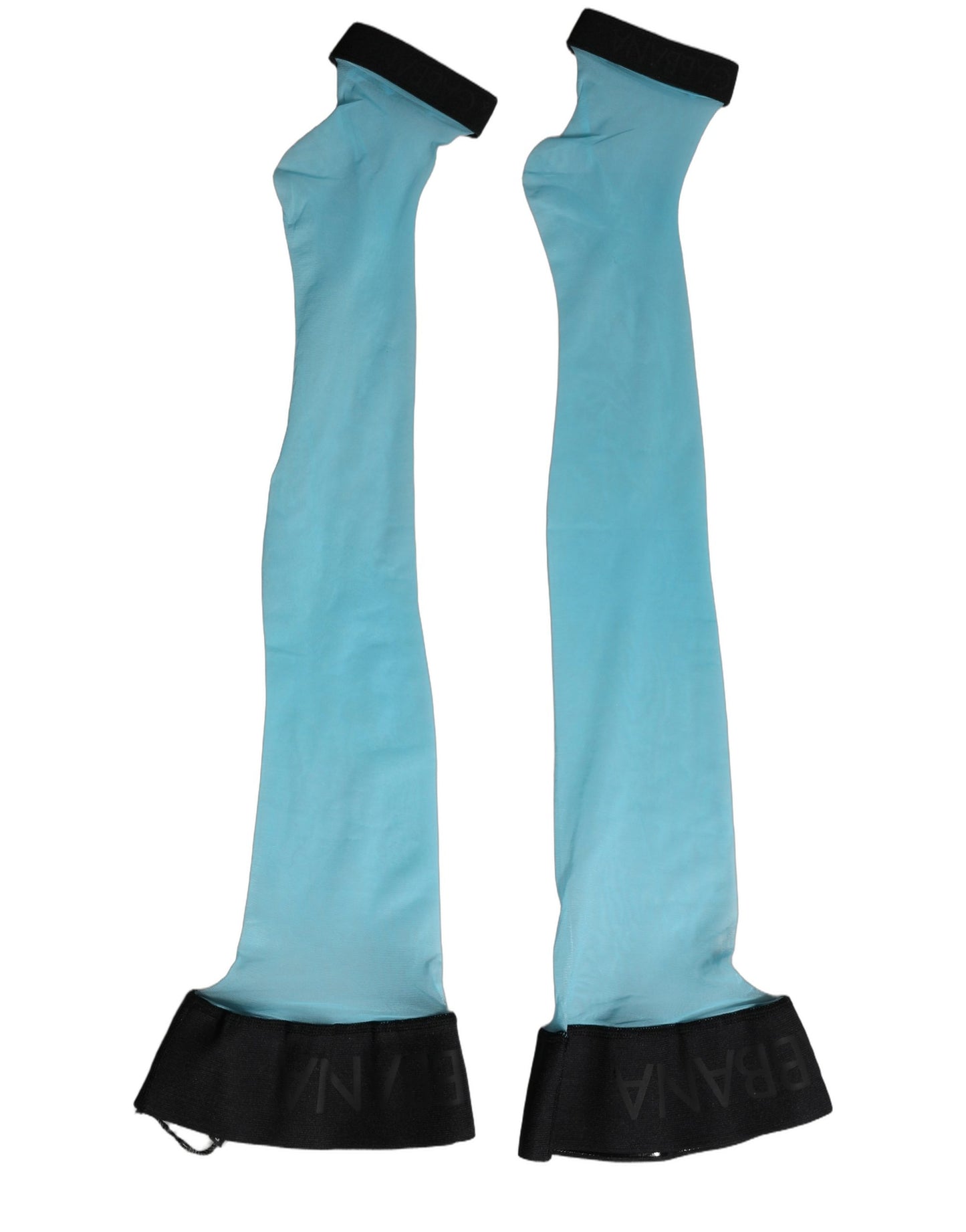 Dolce & Gabbana Light Blue Nylon Thigh High Women Accessory Socks