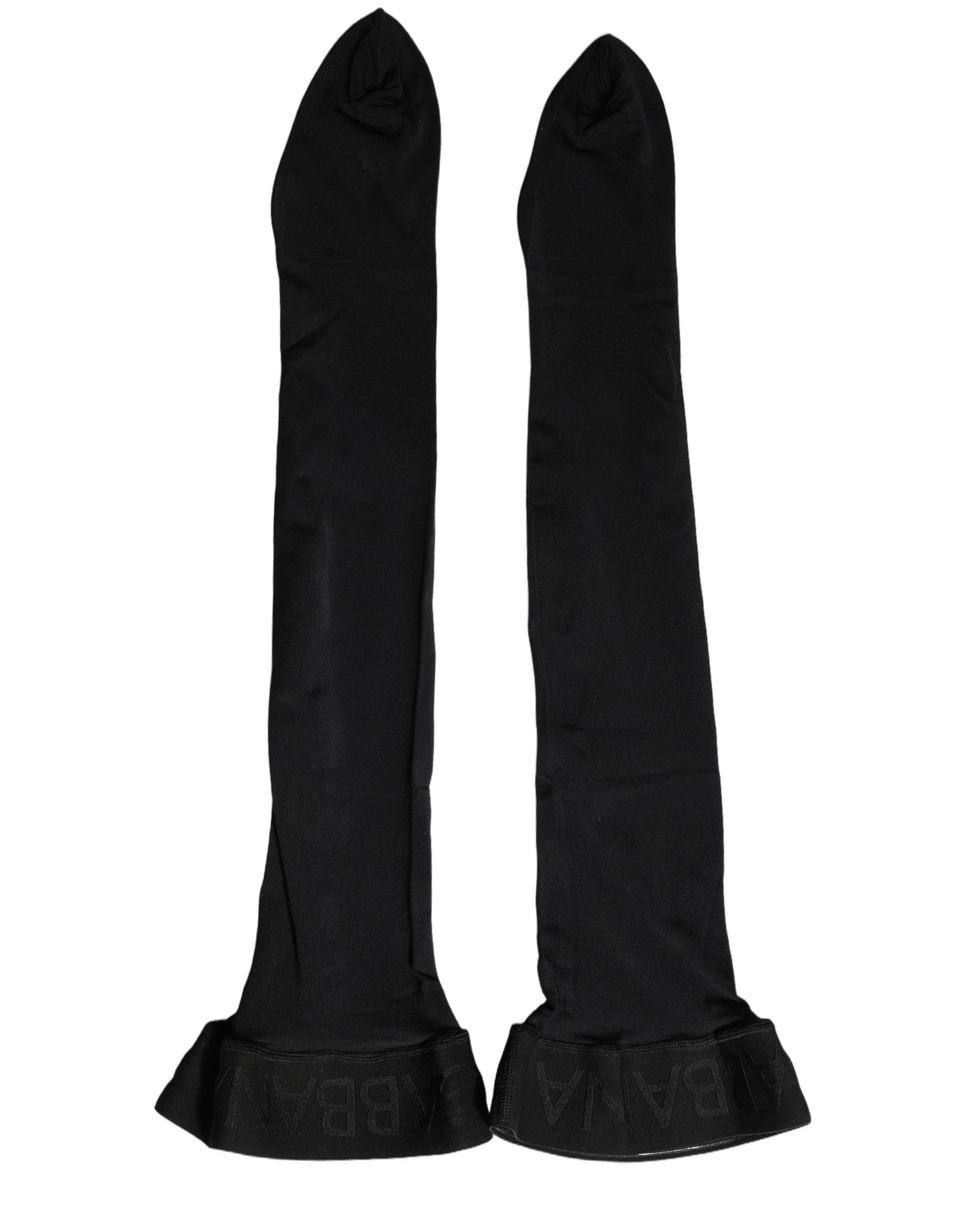 Dolce & Gabbana Black 100% Nylon Thigh High Stockings Socks