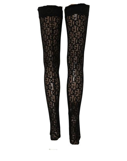 Dries Van Noten Violet Floral Fishnet Tights Stockings Pantyhose Socks