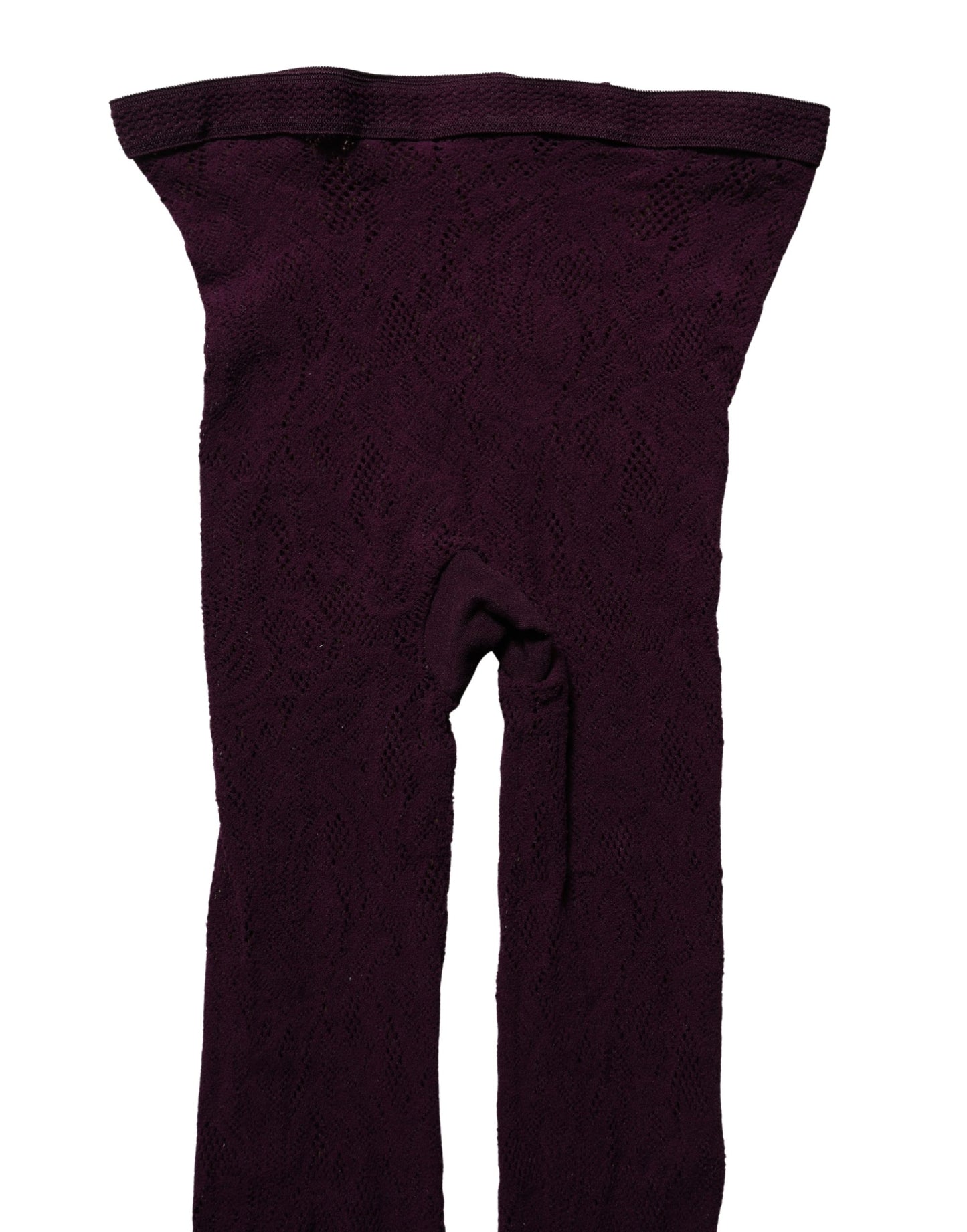 Dries Van Noten Violet Floral Fishnet Tights Stockings Pantyhose Socks