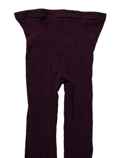 Dries Van Noten Violet Floral Fishnet Tights Stockings Pantyhose Socks
