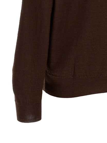 Cardigan by Lemaire for women in wool acrylic bordeaux features a nuanced silhouette with a refined and nuanced detailing for a sophisticated look.