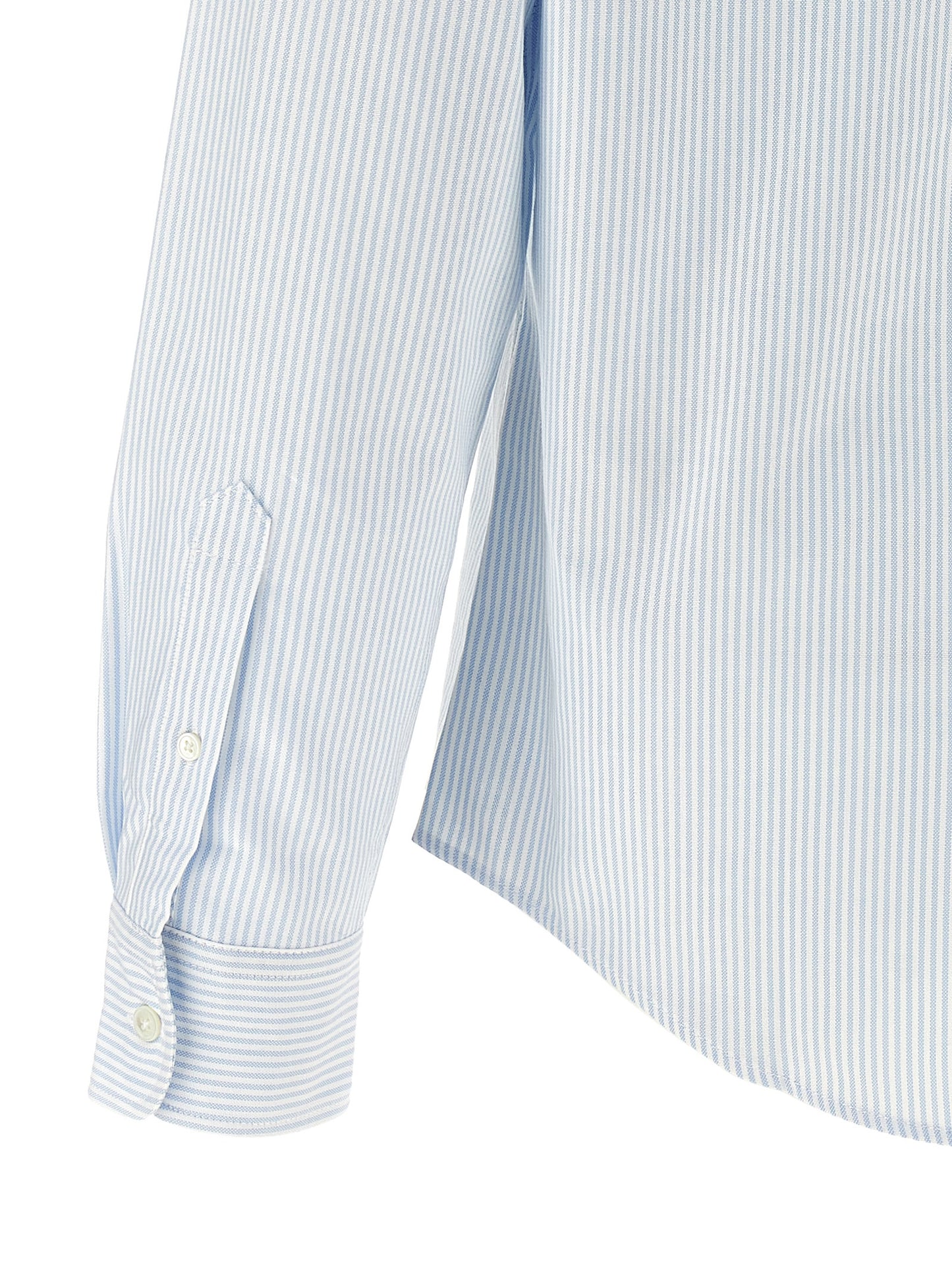 Blouse by Ami Paris for men in cotton felt light-blue & striped, featuring a nuanced and nuanced for a sophisticated finish.