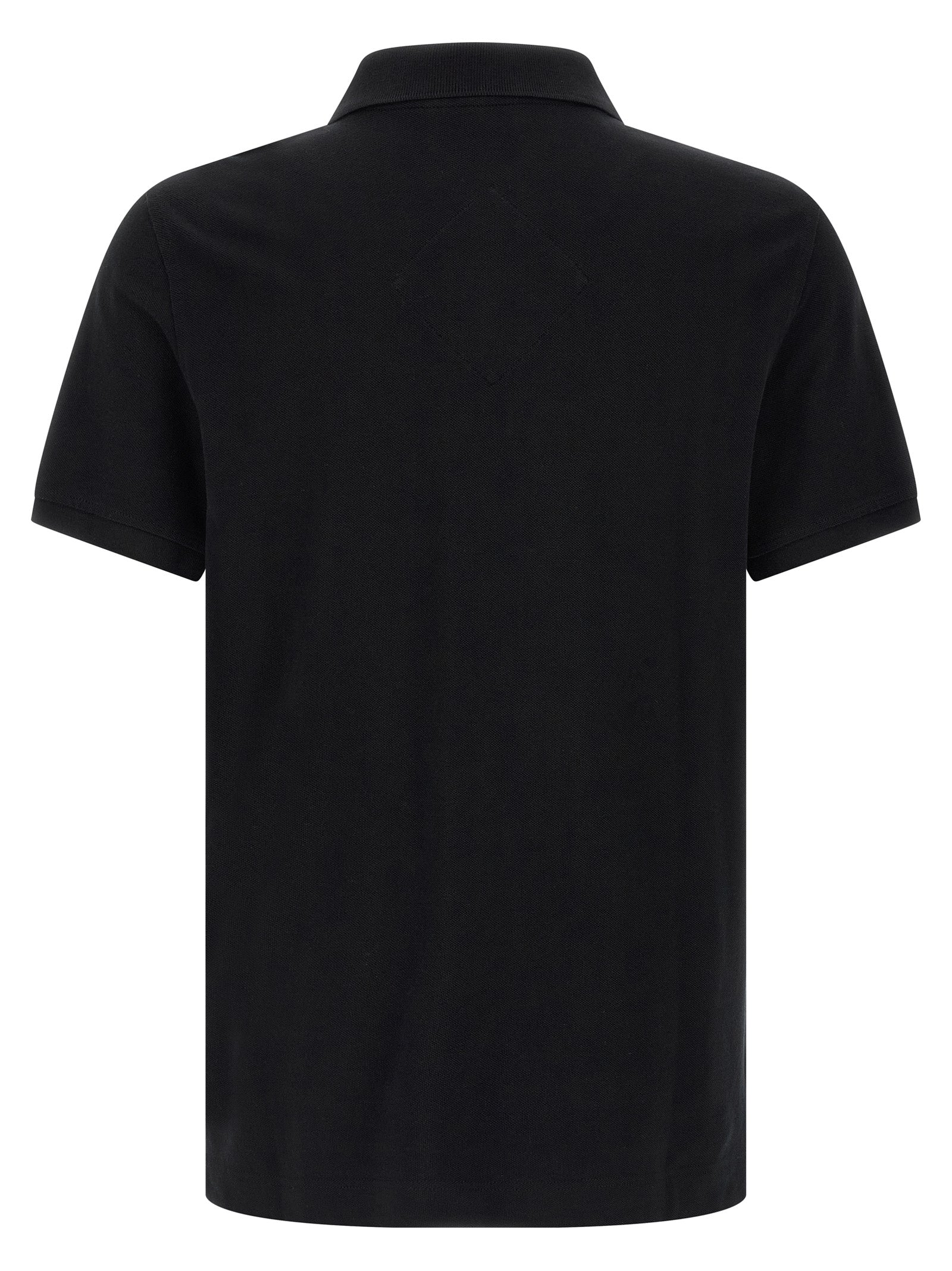 Polo Shirt by Canada Goose for women in cotton black showcases a sharp silhouette, detailed with a refined asymmetric neckline and sharp for a sophisticated finish.