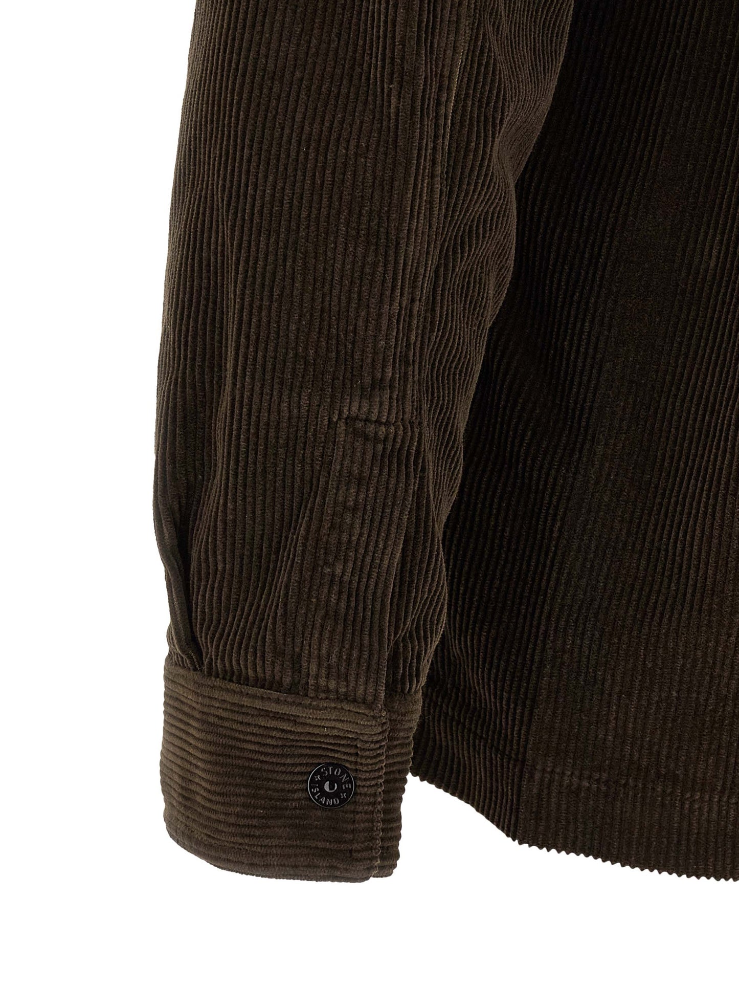 Overshirt by Stone Island for men in cotton corduroy brown showcases a sublime silhouette, artfully detailed with a sublime and for a sophisticated, sublime finish.