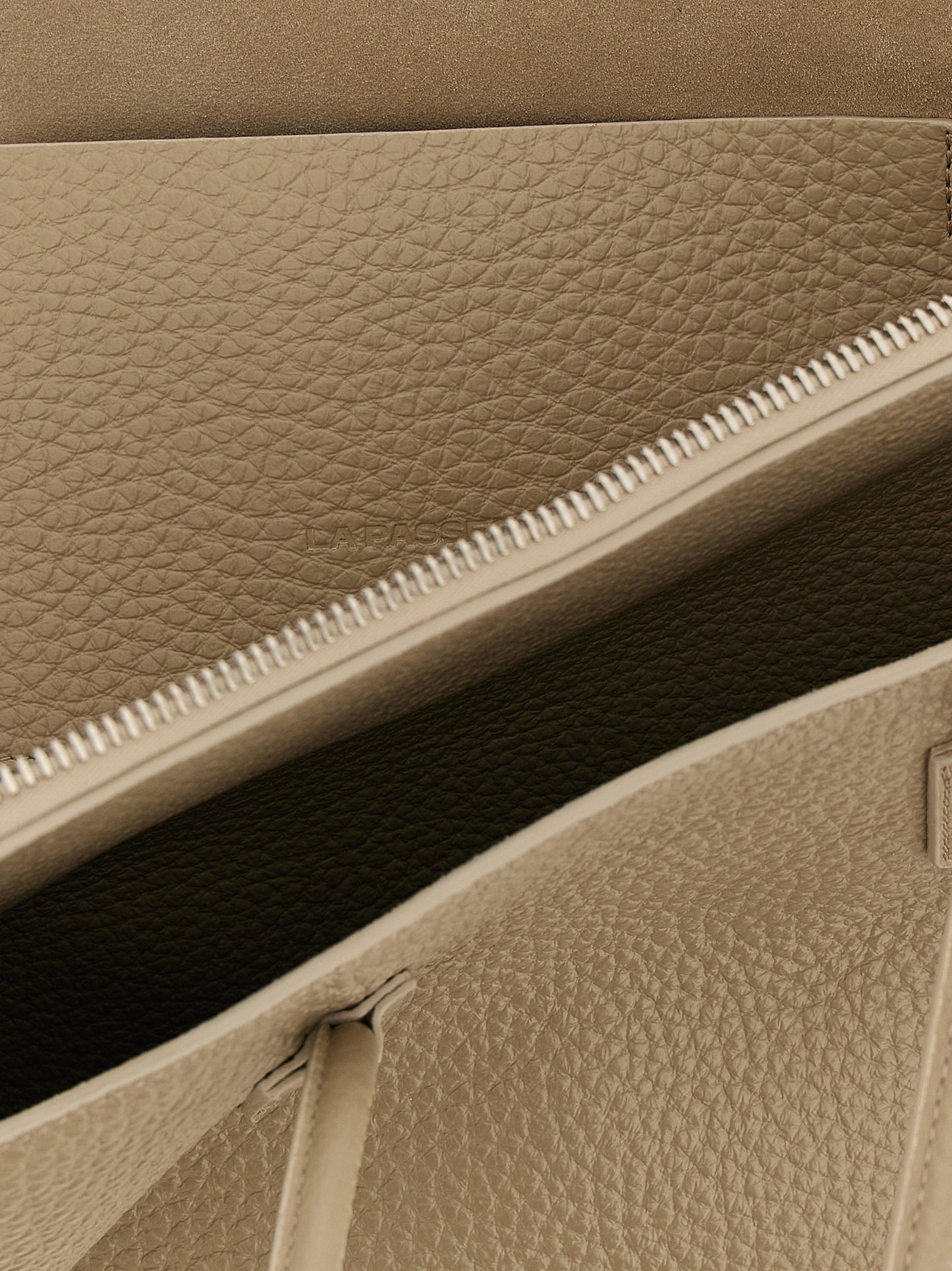 Medium Shoulder Bag by The Attico for women in bos taurus suede calf leather beige & sand features a effortless sophistication silhouette, secured by a zipper with ample and versatile shoulder-strap & handle for a effortless sophistication finish.
