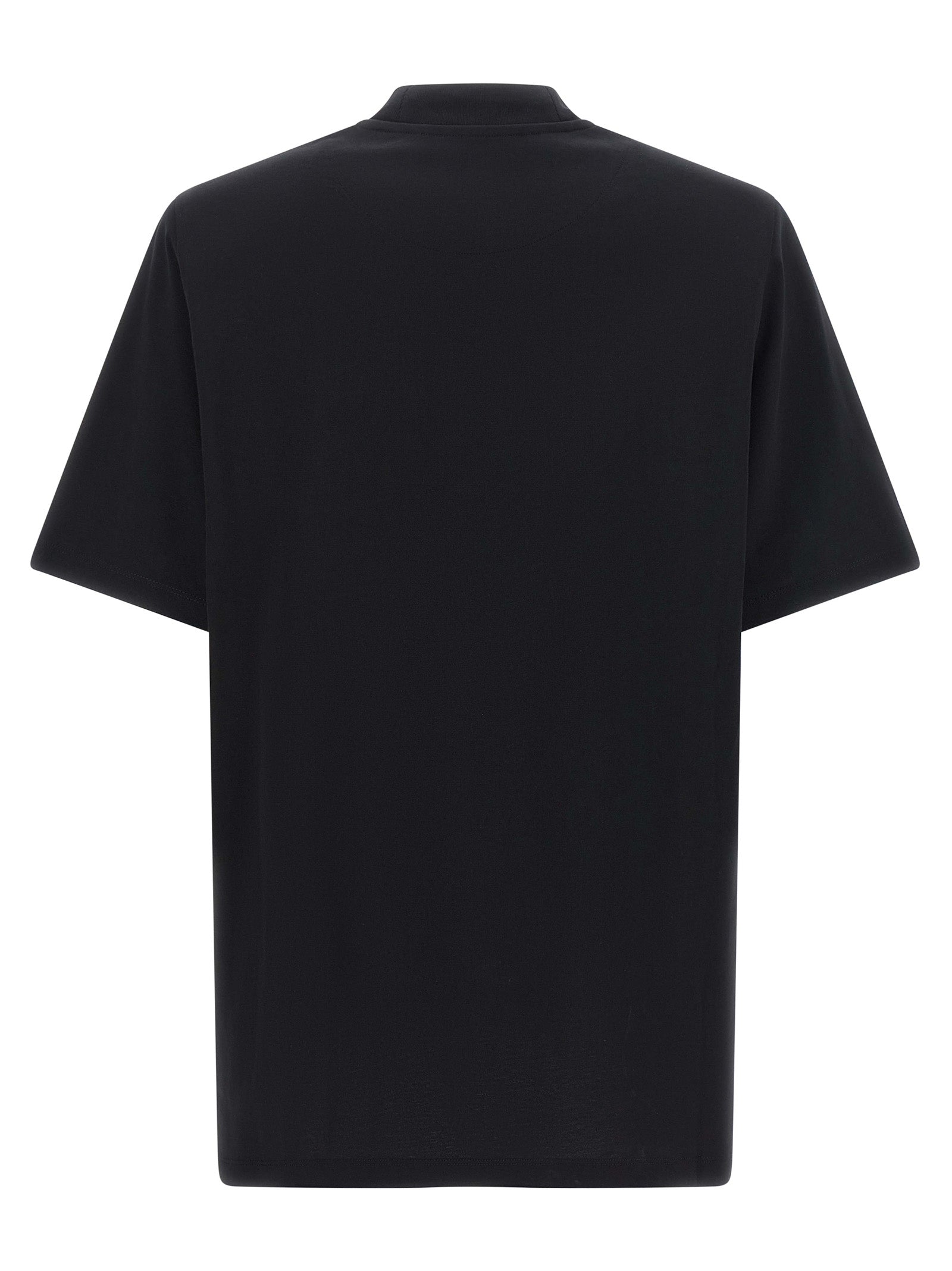 T-Shirt by The Attico for women in cotton black showcases a unassuming silhouette, artfully detailed with a refined mock neckline and unassuming for a sophisticated, contemporary look.