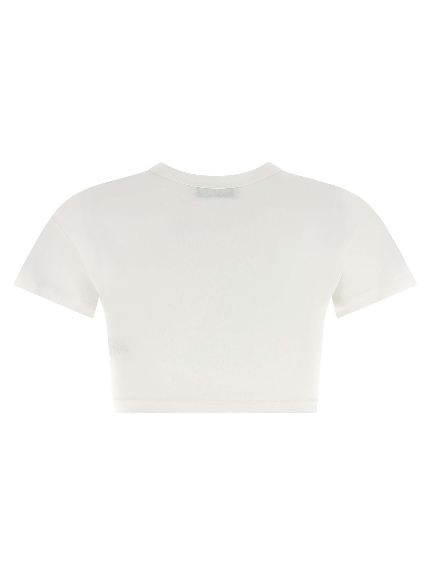 Corset Top by The Attico for women in cotton white showcases a sublime silhouette, with and round neckline details for a sublime finish.