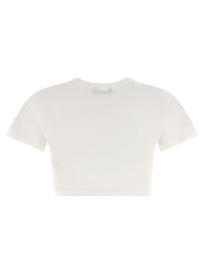 Corset Top by The Attico for women in cotton white showcases a sublime silhouette, with and round neckline details for a sublime finish.