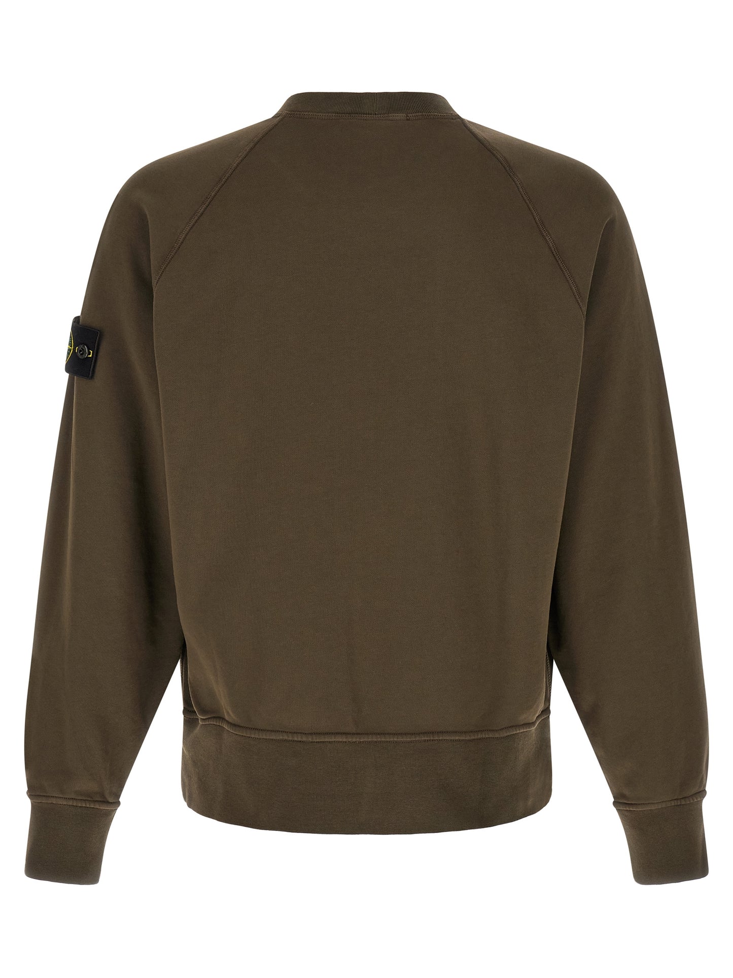 Sweatshirt by Stone Island for men in cotton charcoal, gray & signature features an enviable silhouette, showcasing a premium and refined crew neckline for a truly enviable finish.