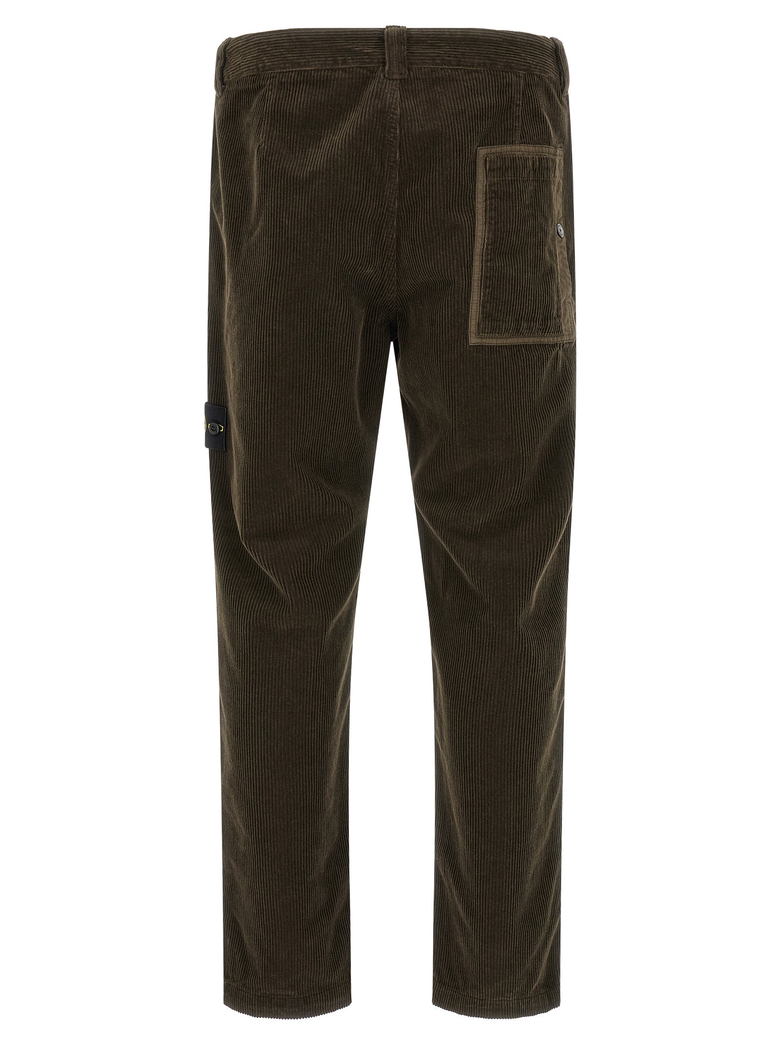 Casual Pants by Stone Island for men in organic cotton corduroy canvas charcoal & gray presents a refined pantology silhouette, artfully defined by a refined pantology , long, and a sophisticated .