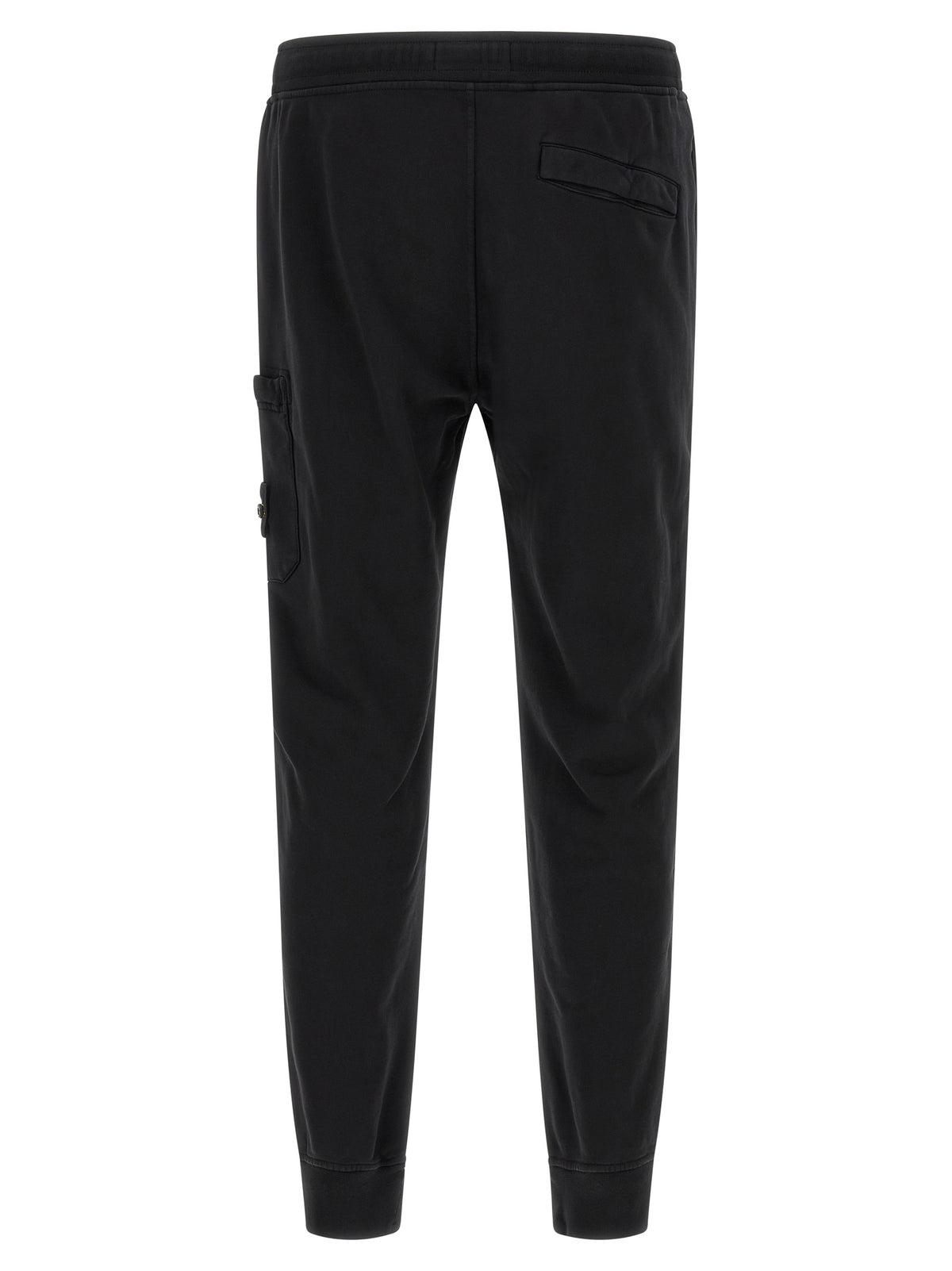 Stone Island Aren Men's Tapered Leg Cotton Joggers - Black Signature